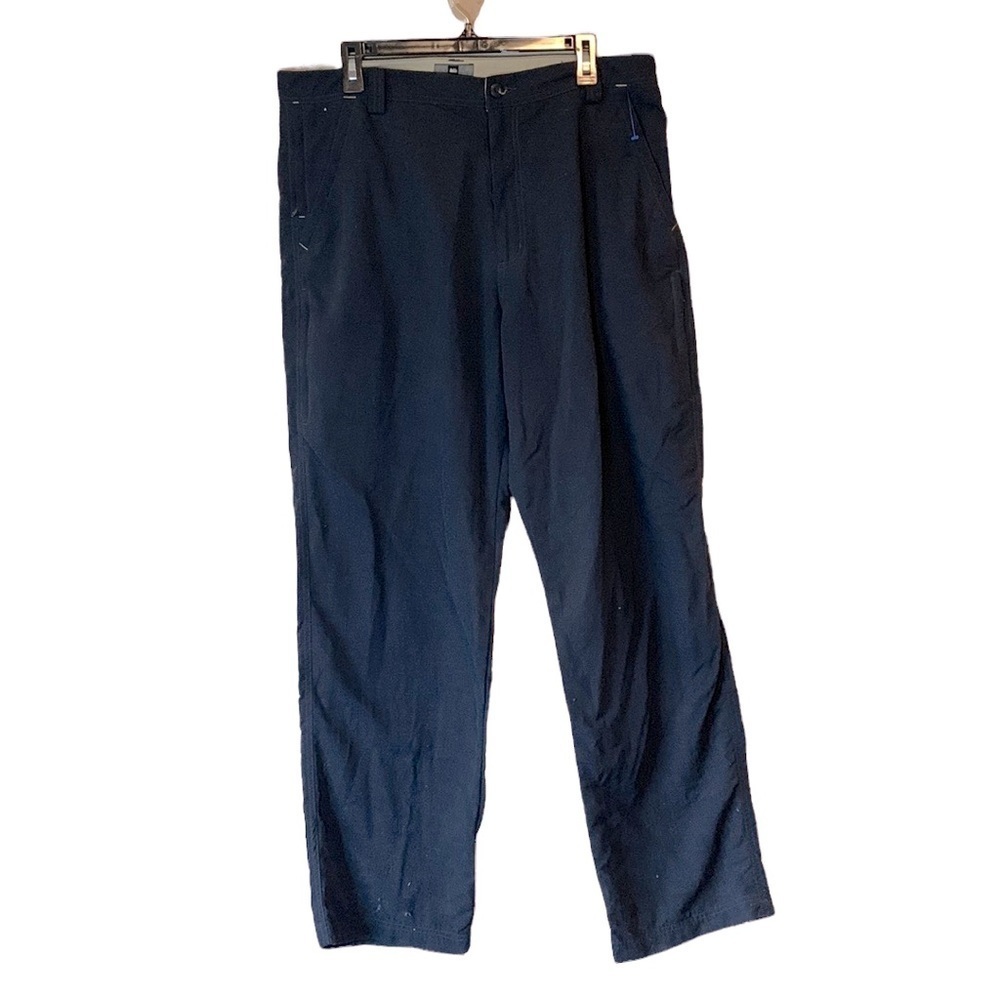 REI Mens Outdoor UPF 50+ Quick Dry Flat Front Hiking Grey Nylon Pants 36x32
